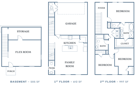 the floor plans for the family room and kitchen are shown in this image